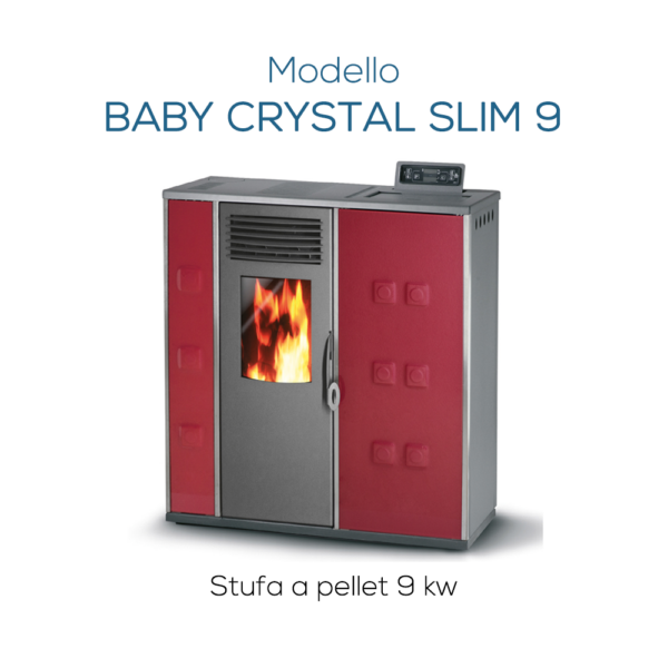 Stufa a Pellet BABY CRYSTAL SLIM 9